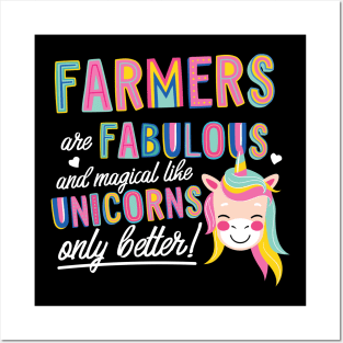 Farmers are like Unicorns Gift Idea Posters and Art